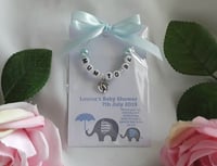 Image 2 of Baby shower wine glass charms,Personalised wine glass gift,Personalised wine glass charm