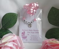 Image 1 of Baby shower wine glass charms,Personalised wine glass gift,Personalised wine charm