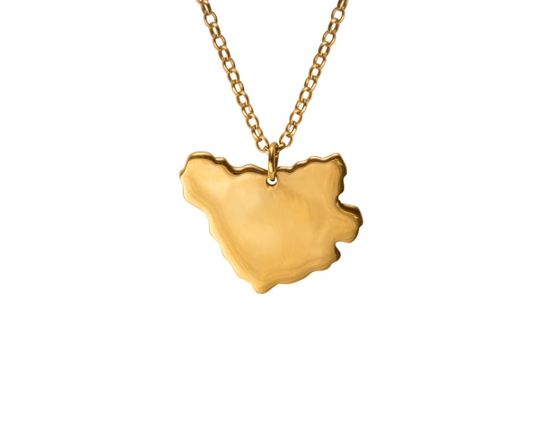 Image of Yellow Gold Vermeil Clast Necklace 