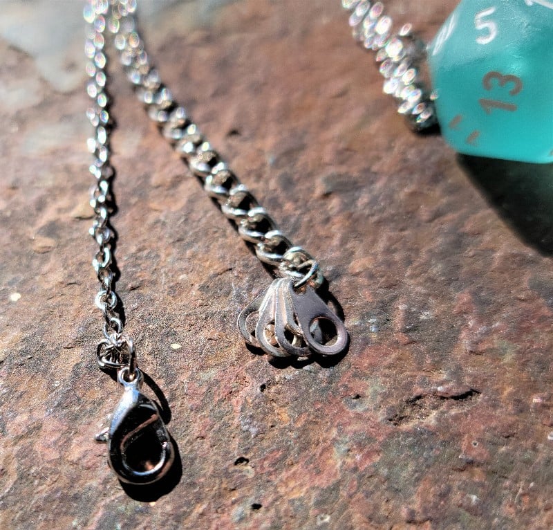 Image of Dice Necklace- Frosted Teal d20