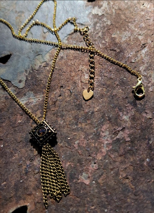 Image of Antique Topaz Square necklace