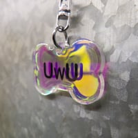 Image 1 of UwU Iridescent Acrylic Charm