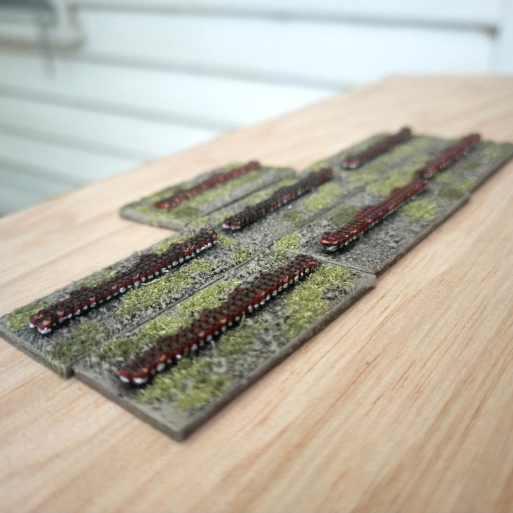 Black powder era formations for 40mm wide bases.
