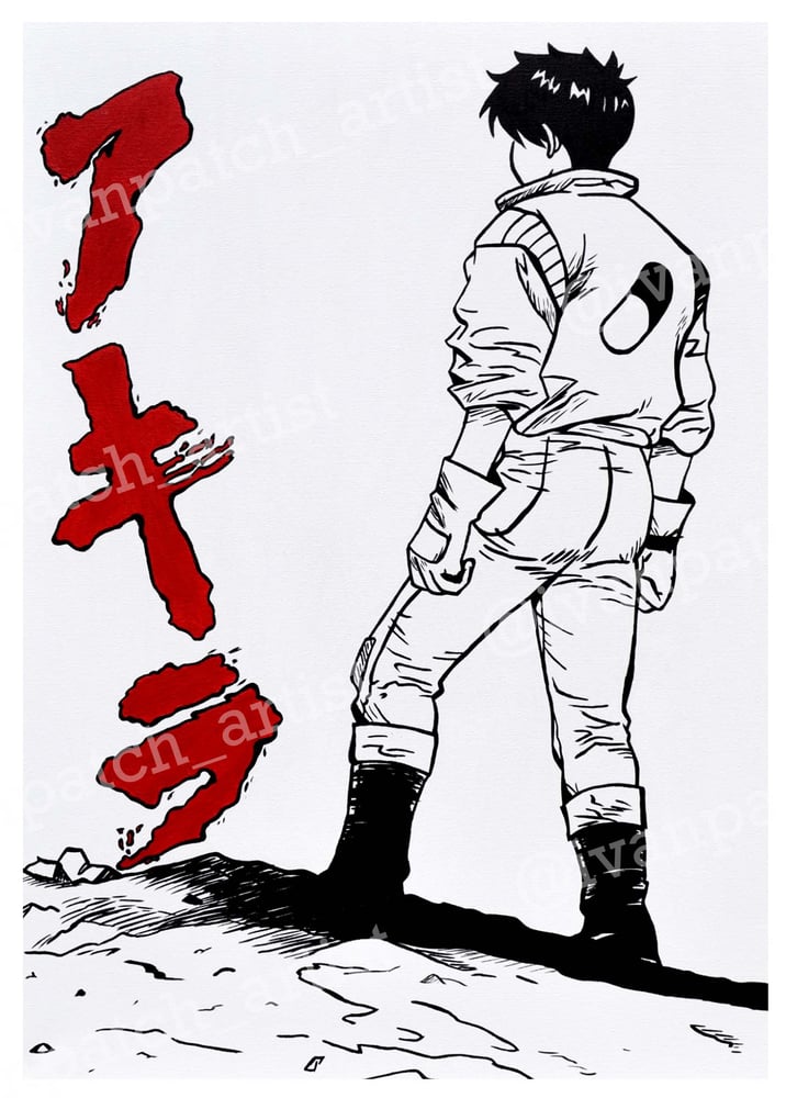 Image of 5x7 Print- Kaneda over the rubble 