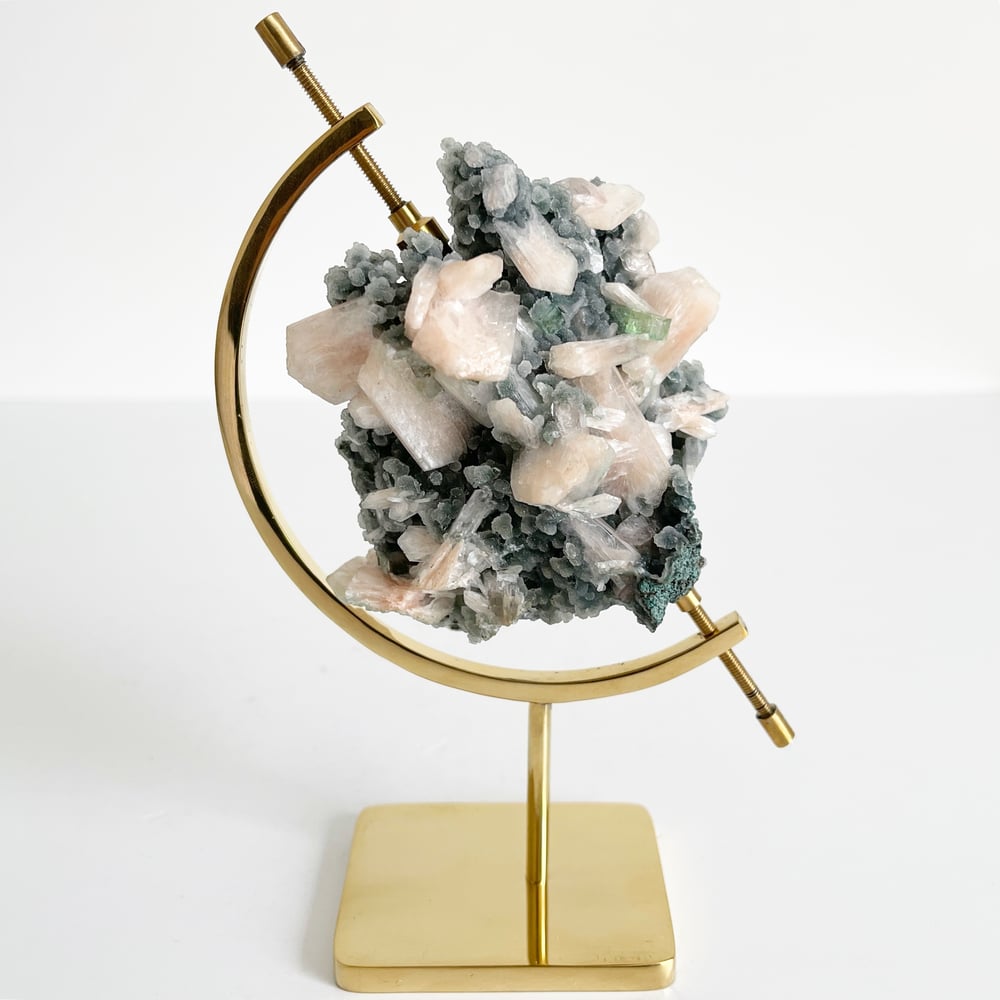 Image of Zeolite no.78 + Brass Arc Stand