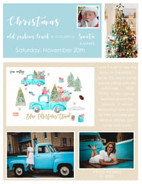 Christmas old fashion truck & Santa MINIS ~ Saturday, November 20th