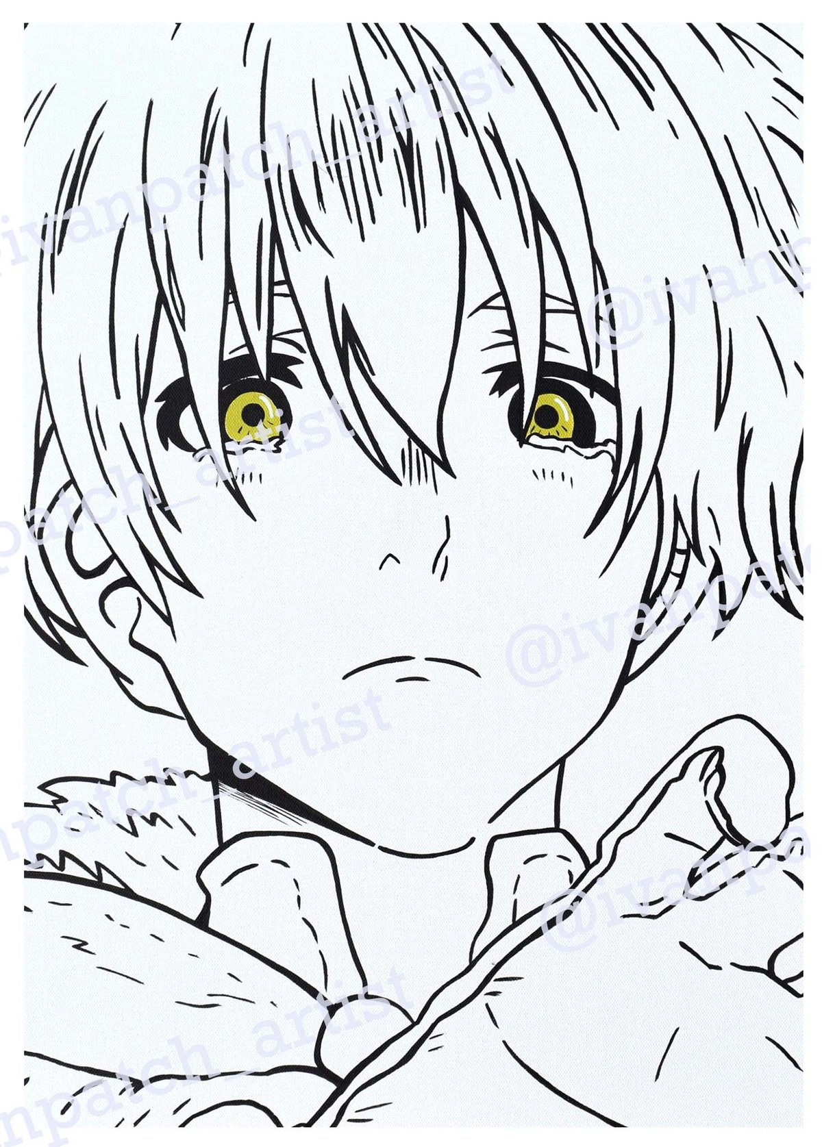 Image of 5x7 Print- Sorrowful Eyes (Fushi)