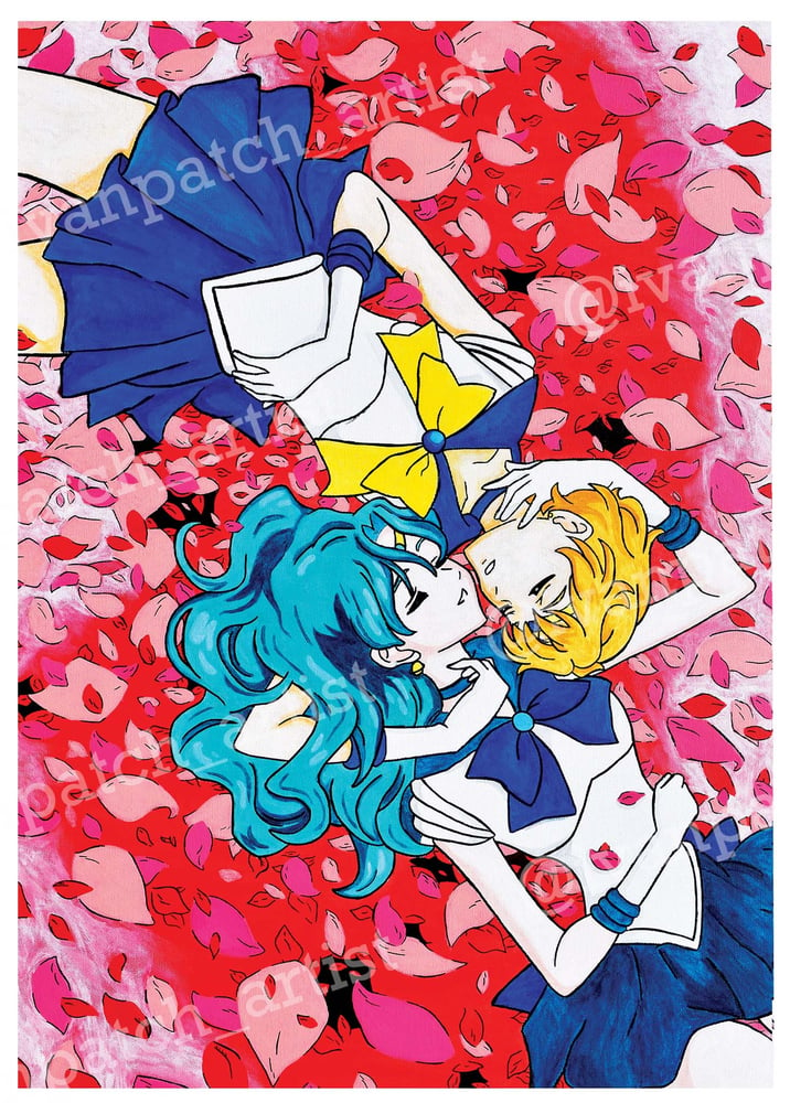 Image of 5x7 Print- Love and Roses (Uranus & Neptune)- Print