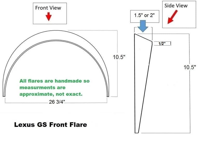 GS300/GS400 Front Fender Flares