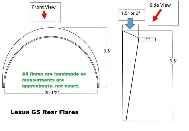 GS300/GS400 Rear Fender Flares