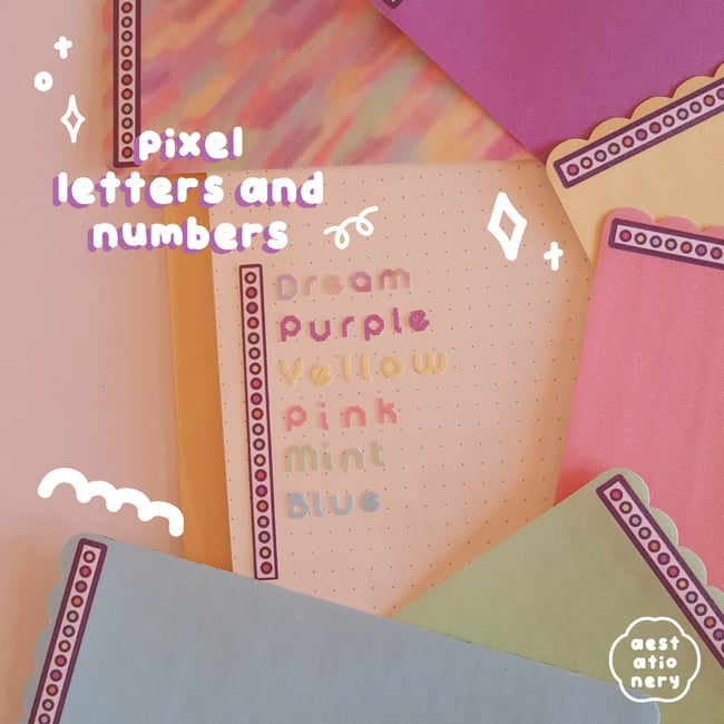 Pixel Letters and Numbers