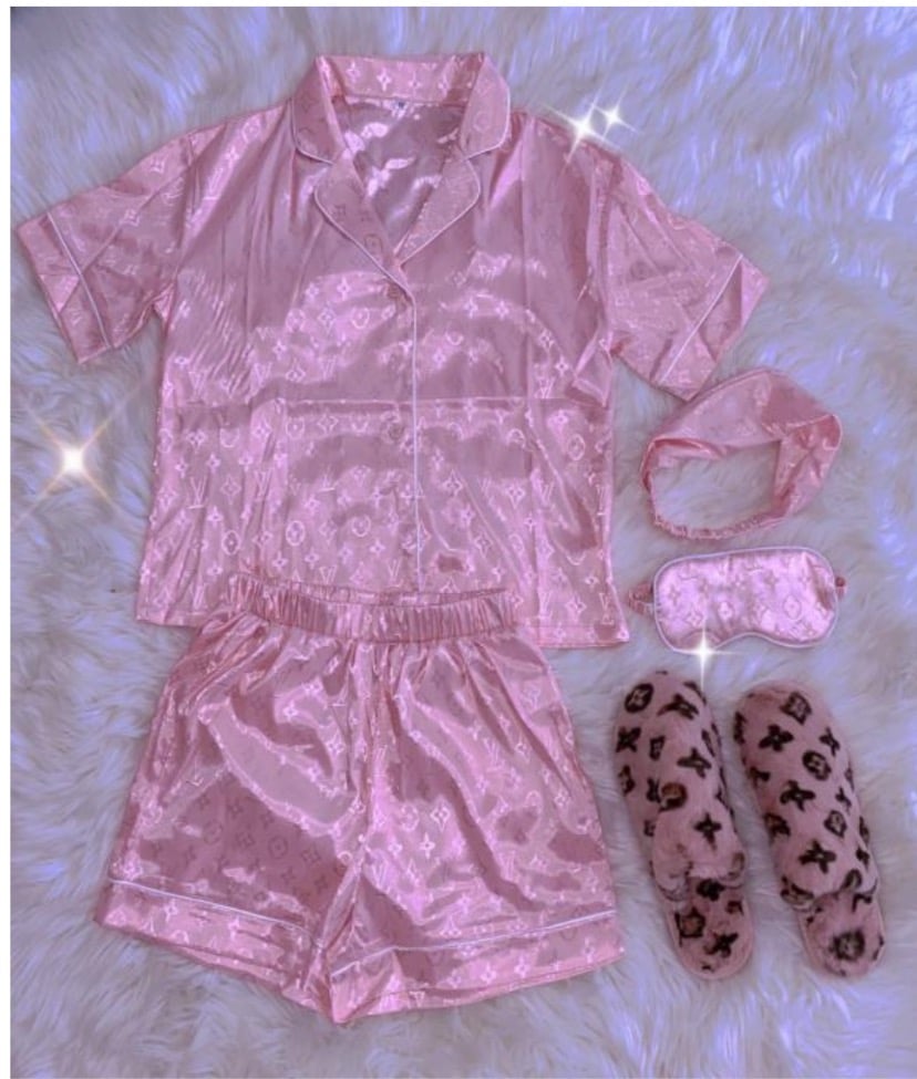 Image of Pink LV Sleep Set