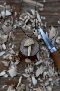 Image 1 of Spotty Toad stall mushroom pendant 
