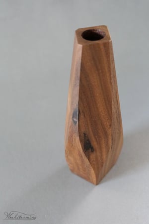 Image of Wavy wood vase - handmade wabi sabi vase 
