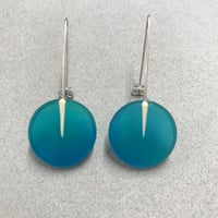 Image 2 of two tone drop earrings (colour options)