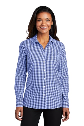 Image of Ladies Port Authority Broadcloth Gingham Easy Care Shirt (LW644)