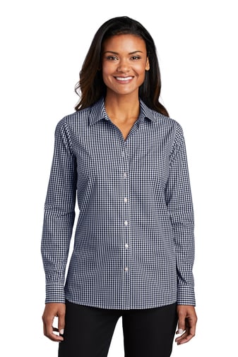 Image of Ladies Port Authority Broadcloth Gingham Easy Care Shirt (LW644)