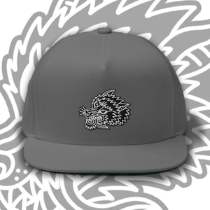Image of EMBROIDERED WOLF SNAPBACK