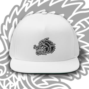 Image of EMBROIDERED WOLF SNAPBACK