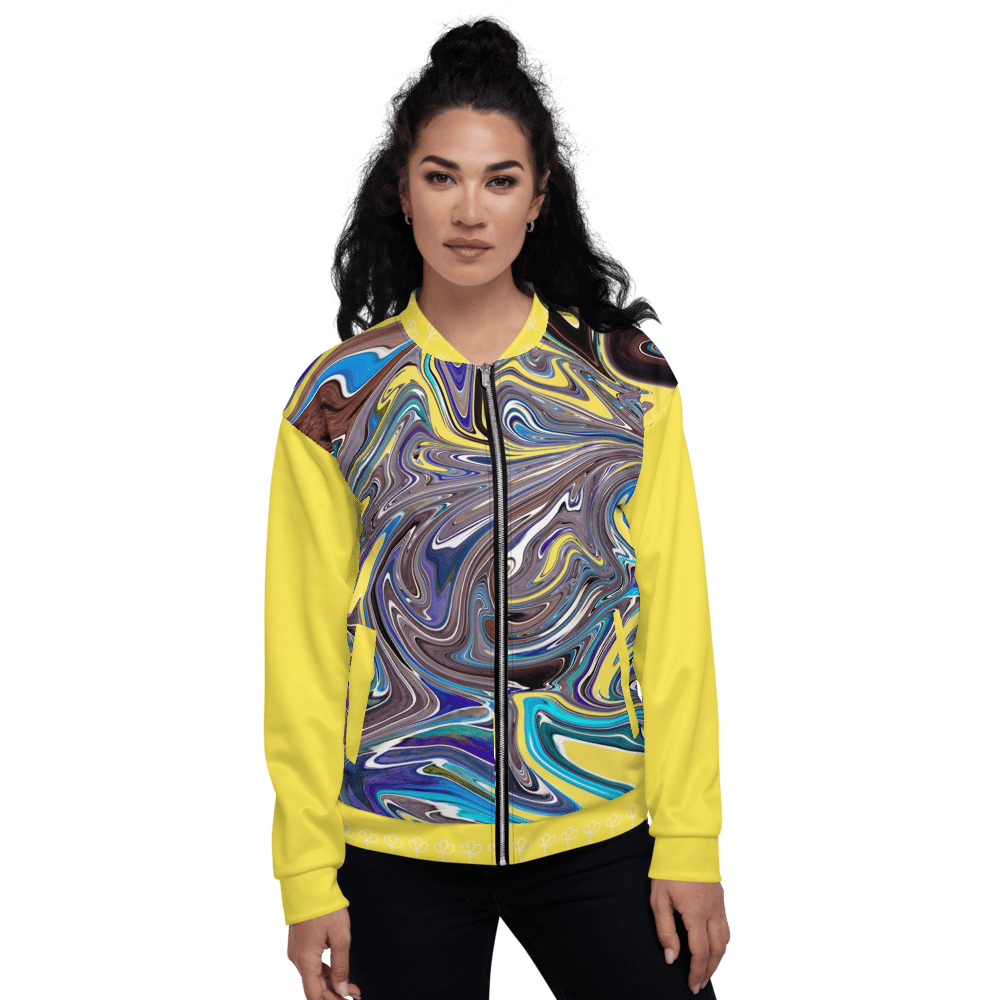 Image of IQ Flower Art Unisex Bomberjacke Paris Daisy