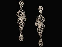 Image 2 of NUAGES BAROQUE Big Earring with Pendant