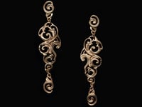 Image 1 of NUAGES BAROQUE Big Earring with Pendant