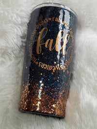 Image 1 of Fall Navy Tumbler 