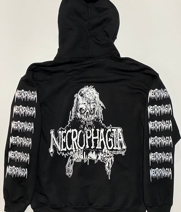 Image of Necrophagia - Death Is Fun - Hoodie with Logo Sleeve prints