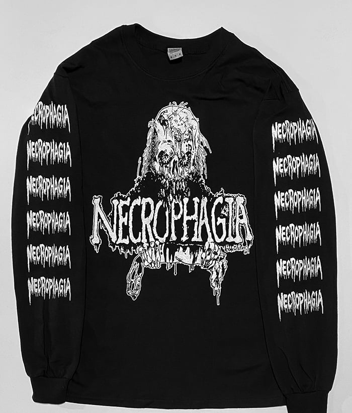 Image of Necrophagia " Death is Fun " Longsleeve T shirt with sleeve prints