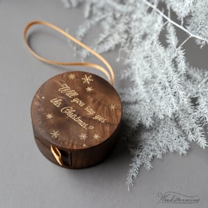 Image of Hanging round proposal box - Christmas tree ornament