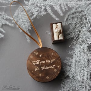 Image of Hanging round proposal box - Christmas tree ornament