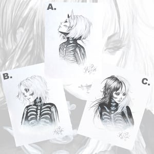 Image of "Skeleton Girls" Metallic Shimmer Print Pack