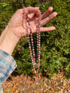 Gem Rainbow Spinel Mala with Tibetan Andesine Guru Bead, Rainbow Spinel 108 Beads Japa Mala