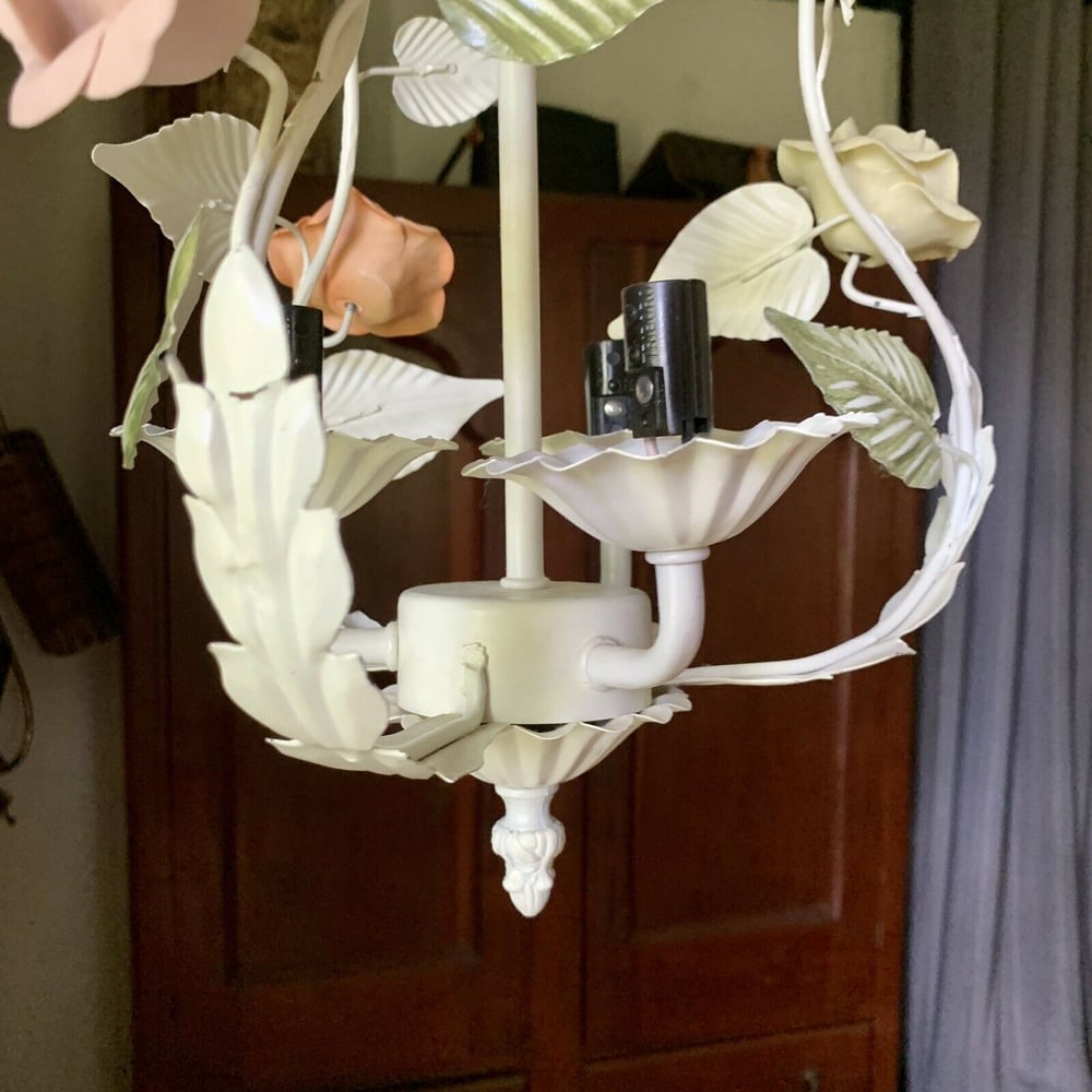 Metal Shabby Chic Pastel Chandelier