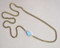 geode slice long stranded agate necklace 