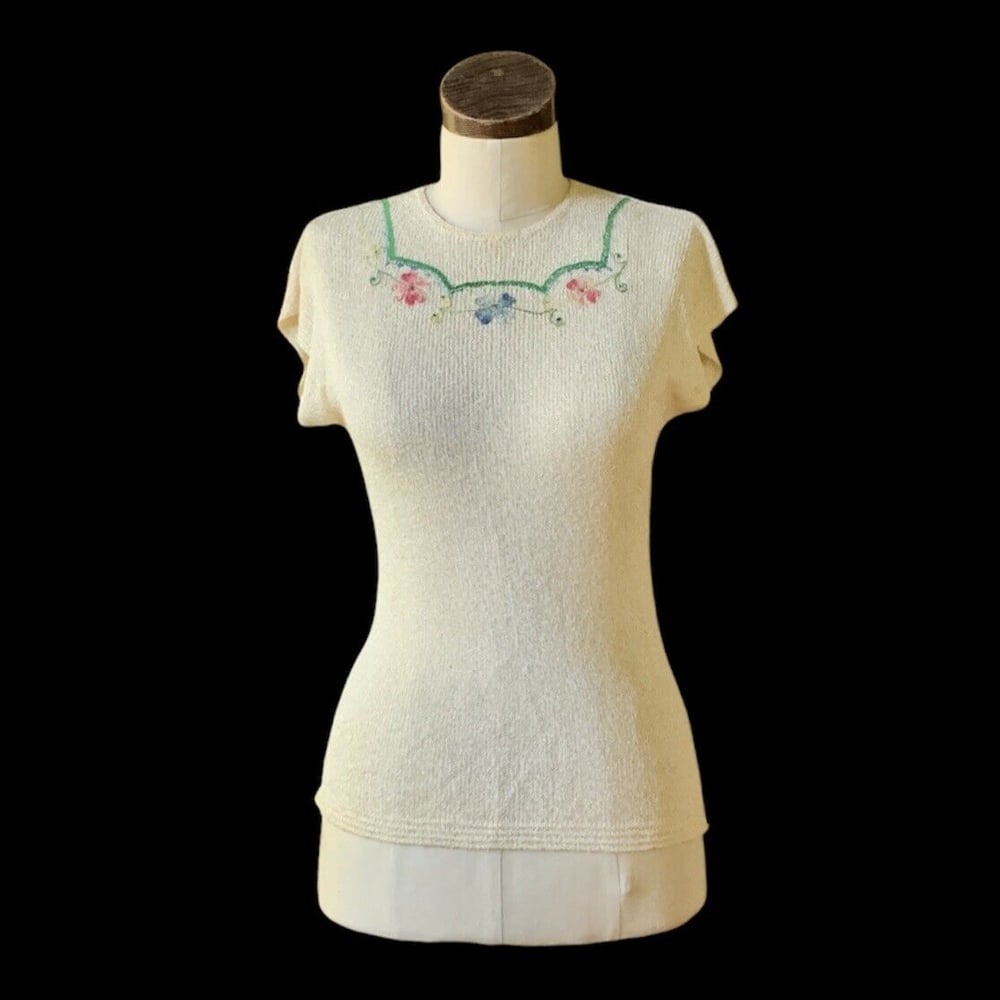 Byr Kay Embroidered Knit Sweater Small