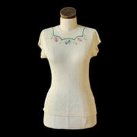 Image 1 of Byr Kay Embroidered Knit Sweater Small