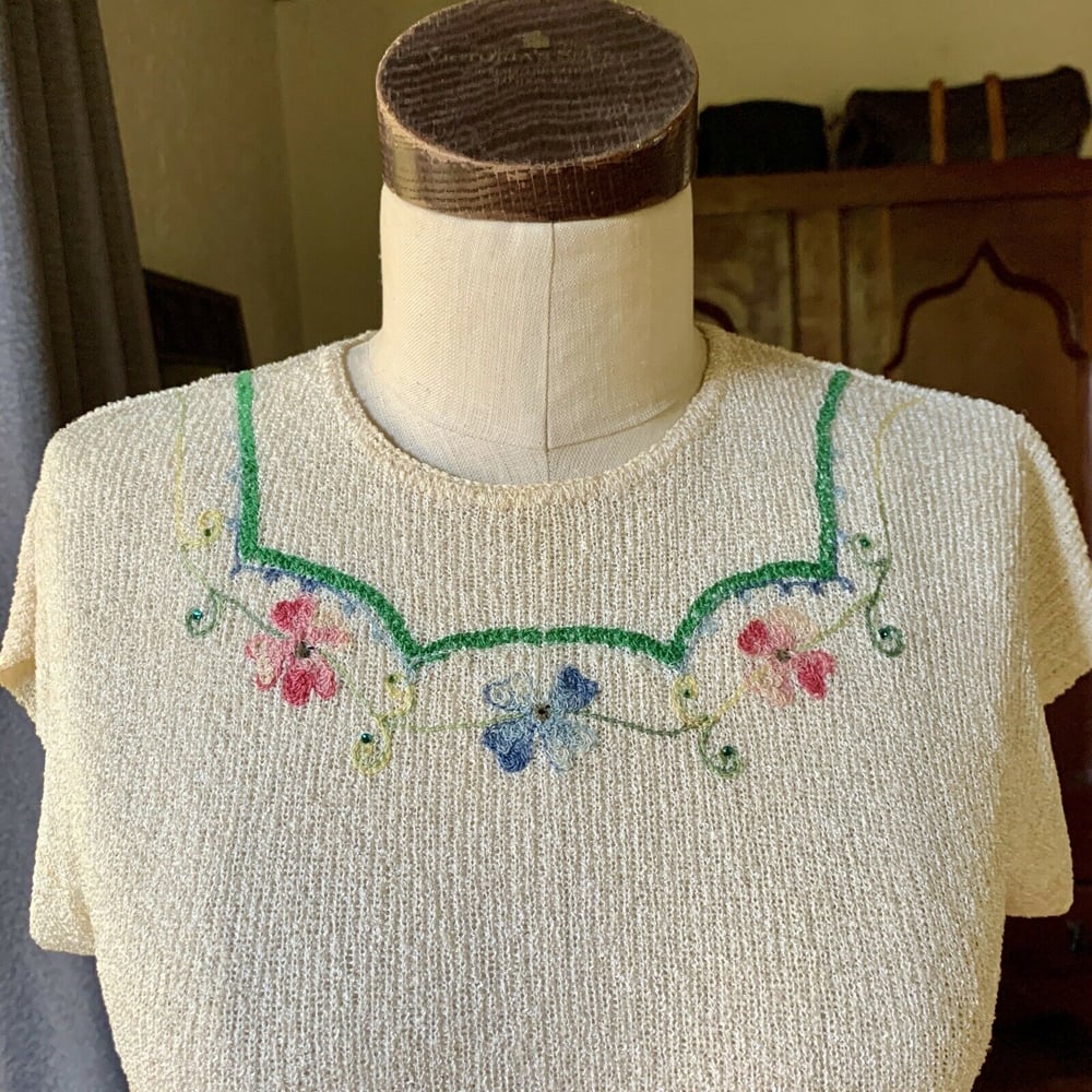 Byr Kay Embroidered Knit Sweater Small
