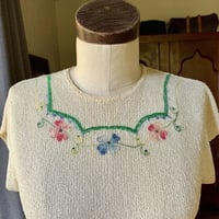 Image 2 of Byr Kay Embroidered Knit Sweater Small