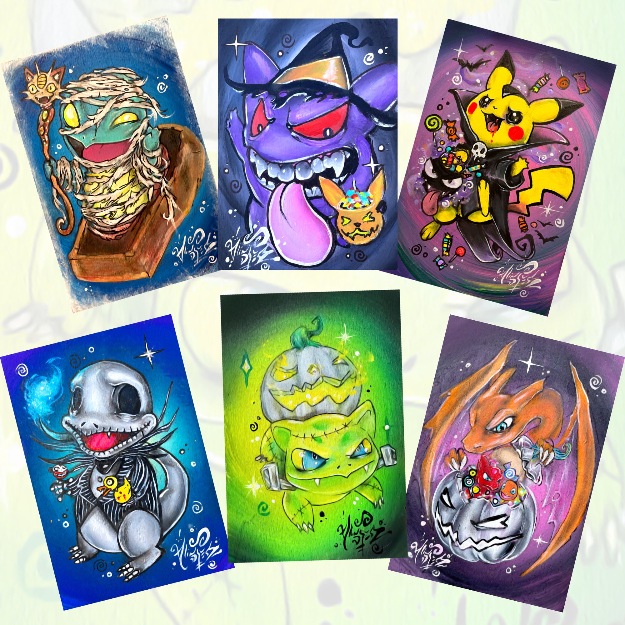 Halloween Pokemon" Holographic Print Pack | The Machinist Factory Halloween Pokemon" Holographic Print Pack | The Machinist Factory