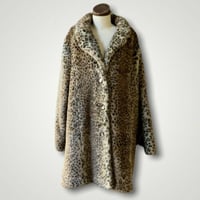 Image 1 of Leopard Faux Fur Swing Coat XL