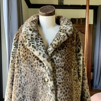 Image 2 of Leopard Faux Fur Swing Coat XL