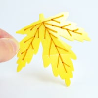 Image 4 of Stitched Autumn Leaf Brooches