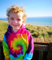 Image 2 of Child's rainbow spiral hoodie