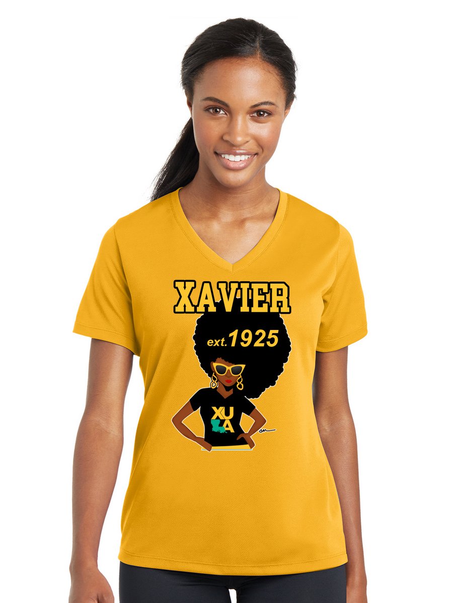Image of Xavier Side Fro Yellow V-Neck