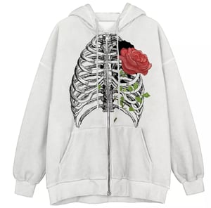 Image of Rose Rib Cage Zip Up