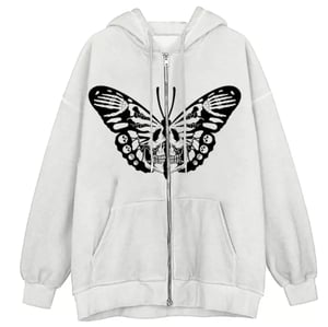 Image of Butterfly Skull Zip Up
