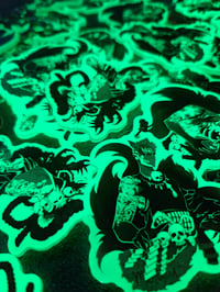 Image 1 of Noir - glow in the Dark charms set - 3 charms