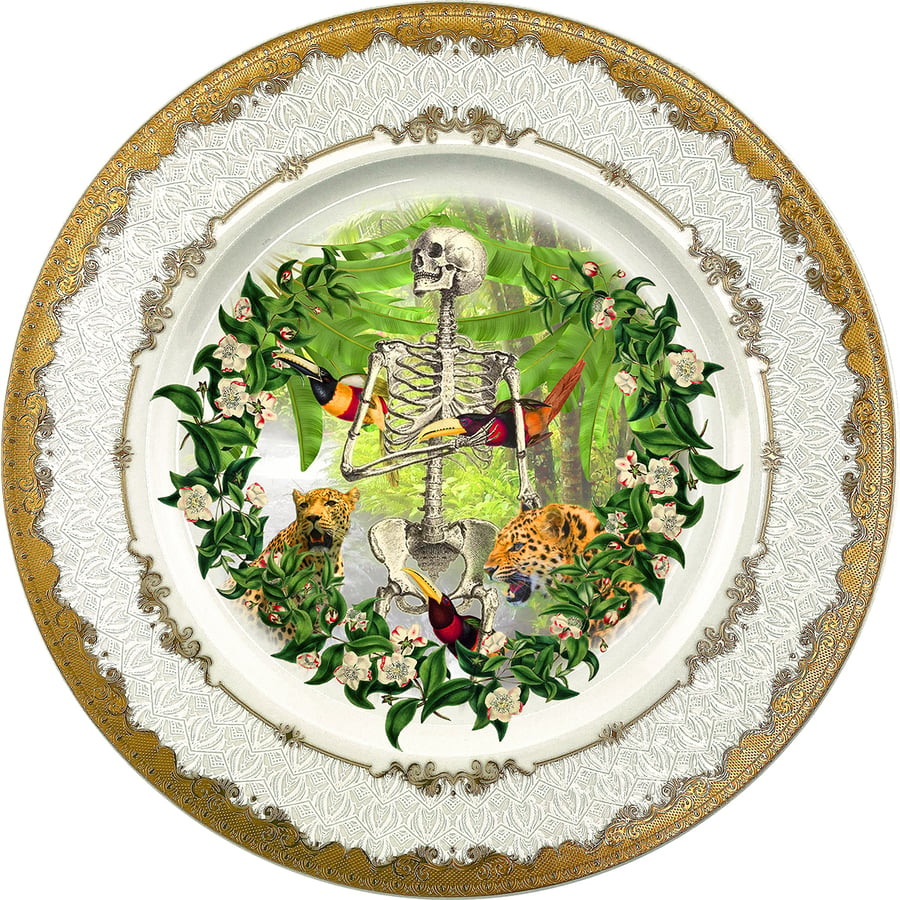 Image of Jungle Bones - Fine China Plate - #0789