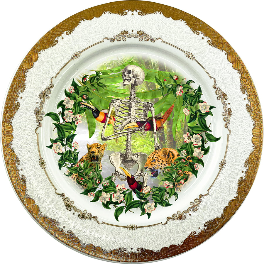 Image of Jungle Bones - Large Fine China Plate - #0772